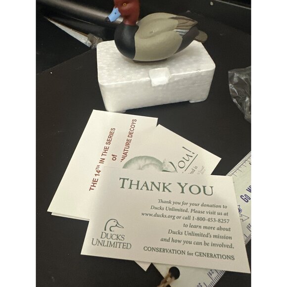 Jett Brunet Miniature Redhead Duck Decoy 14th - Picture 3 of 6